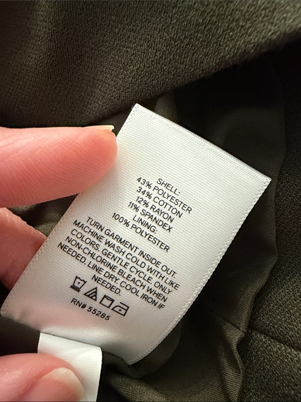 Express Olive Green Double-Breasted Blazer with Gold Buttons - Picture 6 of 6